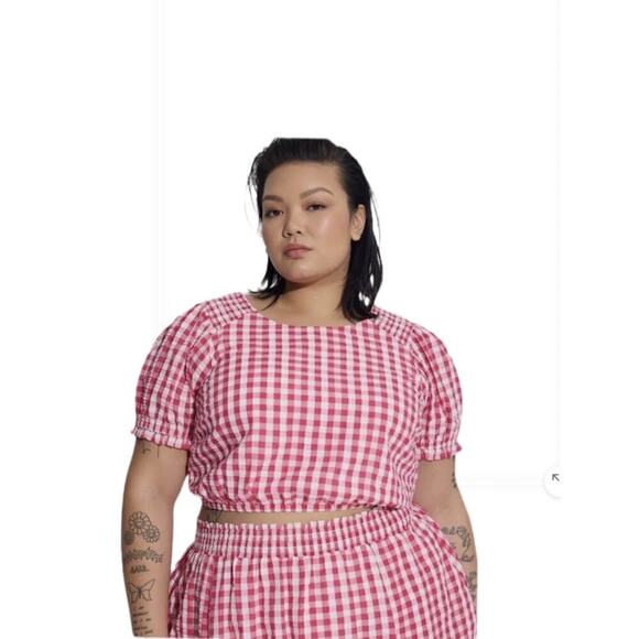 Torrid Red & White Gingham Skirt & Top Set Sz. 2X - Picture 2 of 5